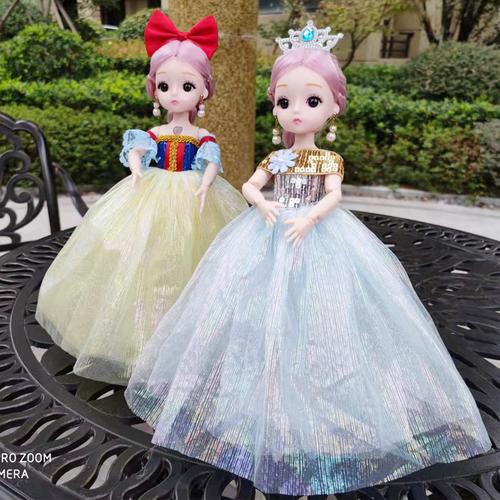 关节智能音乐婚纱洋娃娃迪士尼白雪公主唱歌芭比娃娃儿童玩具娃娃