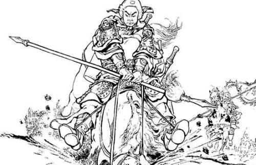 赵云孤身救主简笔画