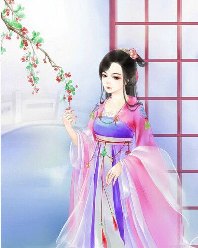 手绘 古风女子