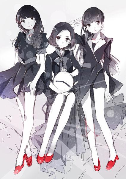 三个人闺蜜简笔画