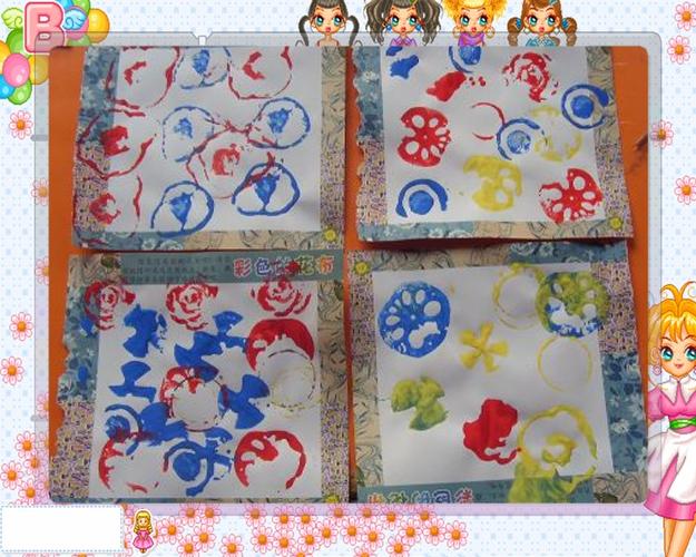 幼儿园中班美术教案:印画青菜