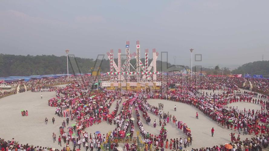 航拍目瑙纵歌节