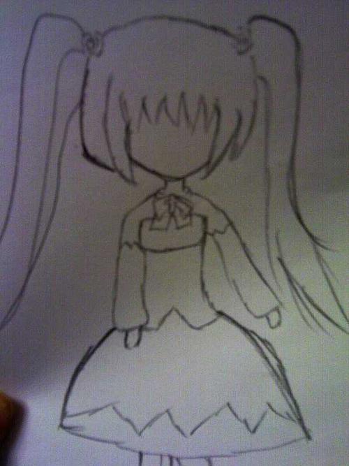 铅笔画女孩简笔画 简笔画图片大全-蒲城教育文学网