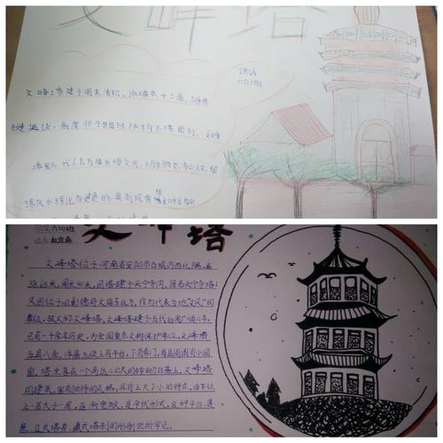 文峰塔的手抄报.