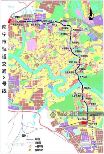 南宁地铁3号线线路图