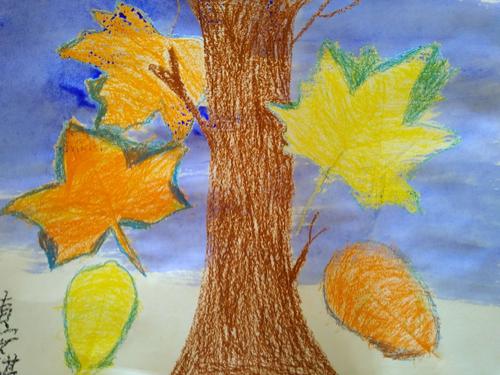 红墨美术小画家作品微展《秋天的树》