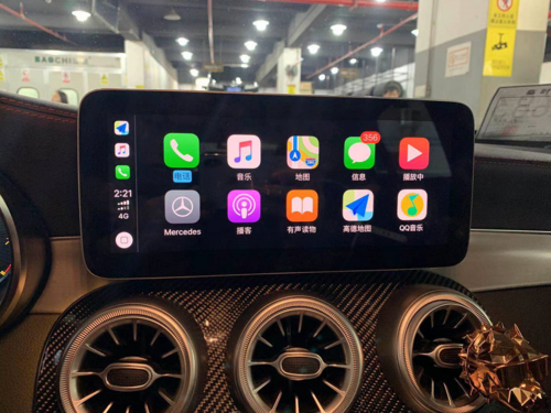 奔驰807款glc改新款主机大屏,amg液晶仪表