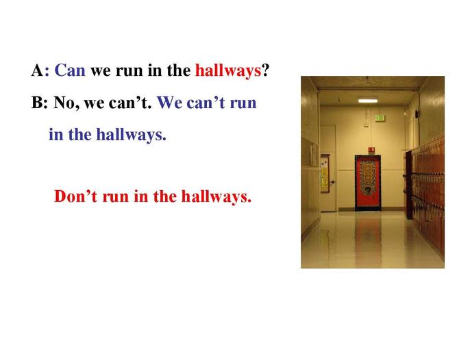don"t run in the hallways.