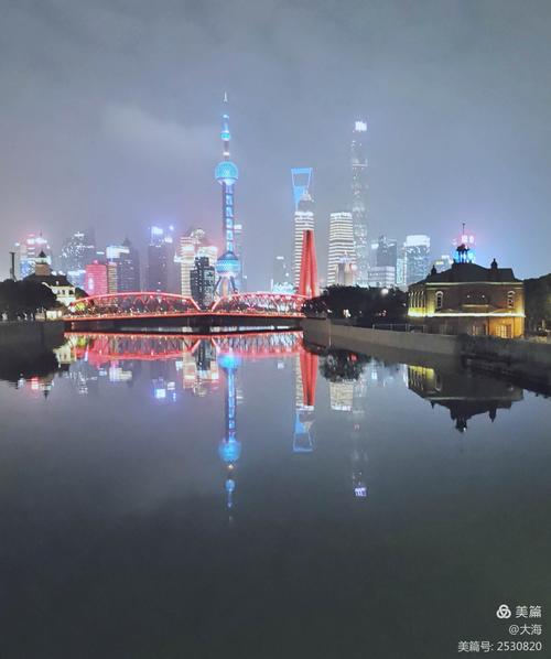 上海之夜骑行从人民广场公路零公里标志处到外滩看夜景