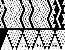 菱形和几何形构成的图案