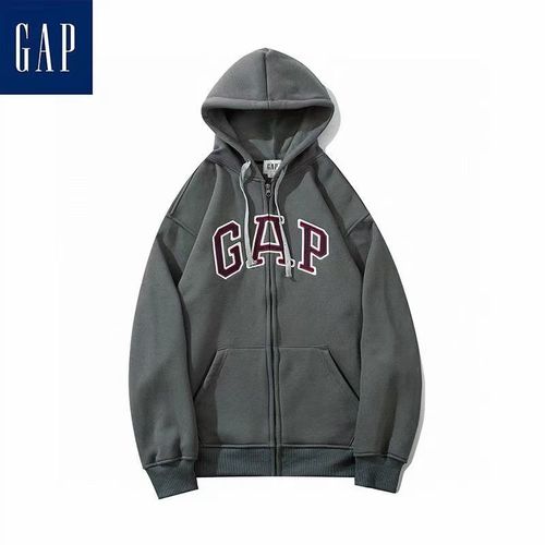 2021新款gap卫衣男女潮ins秋冬加绒宽松拉链百搭连帽情侣棉服外套