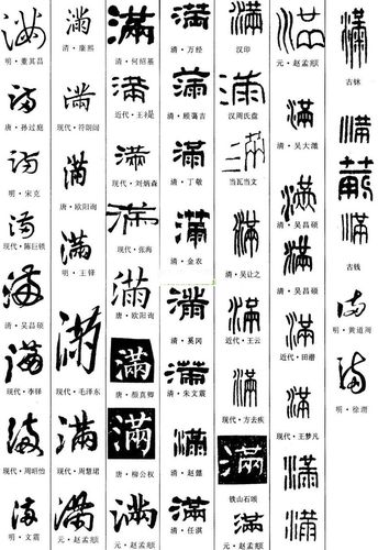 学书法(132):"满"字怎么写