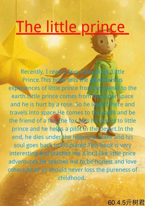 5班同学制作的《小王子》英文手抄报
