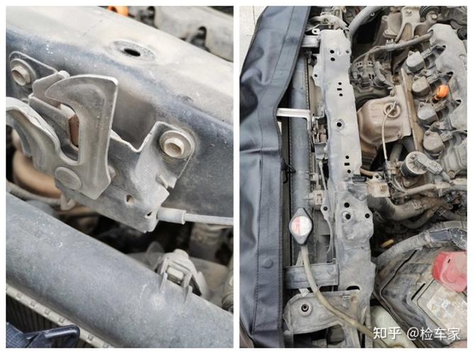 接着检查到水箱框架上横梁上固定锁块的螺丝没有拆卸痕迹;水箱框架