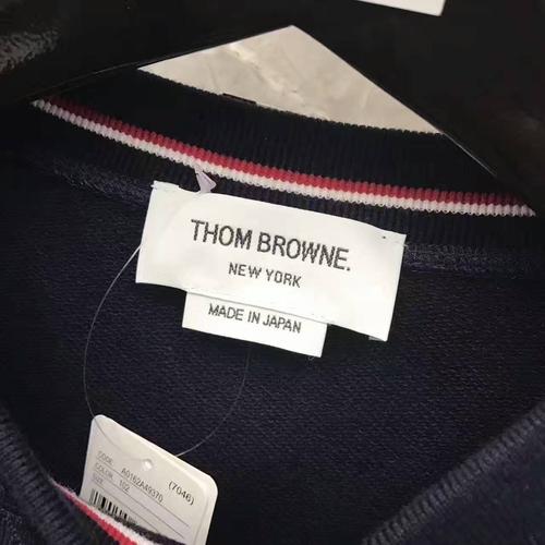 thombrowne 色织条纹款套头灰色,蓝色卫衣 tb最经典的