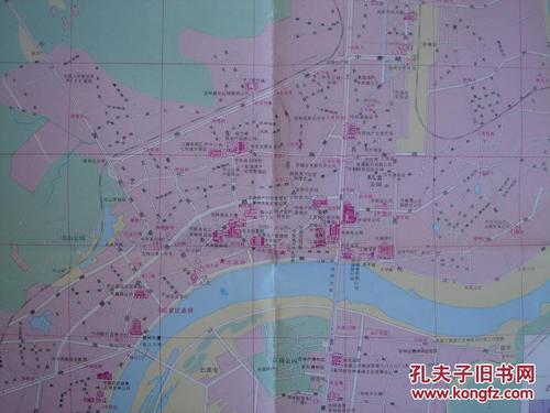 【旧地图】吉林市旅游地名图 1993年12月1版1印 2开