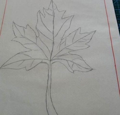 枫叶剪纸图案与图解教程