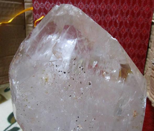 t171 天然石 ブラジル产☆水晶原石 12.9kg 台座,箱あ