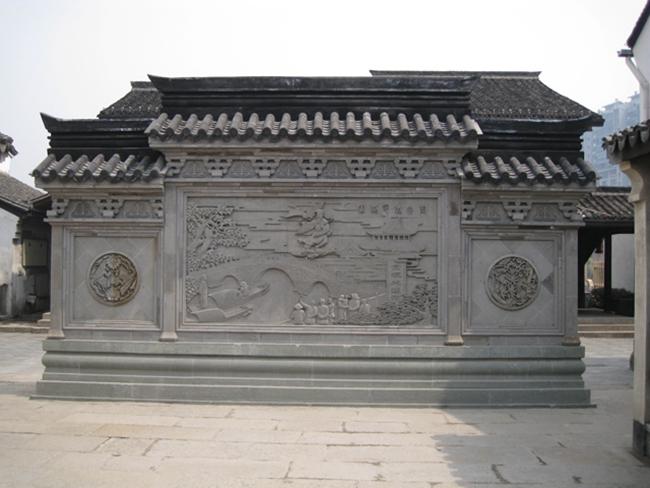 仿古砖雕影壁_砖雕照壁墙_仿古墙饰_古建砖雕浮雕可订做