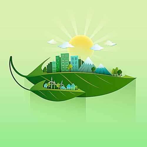 搜图中国提供独家原创绿色城市环保海报背景下载,此素材