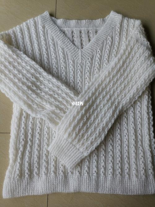 新手第三件毛衣(花样图在最后)_毛衣_新手_v领_落肩_吊带_秋天去哪玩