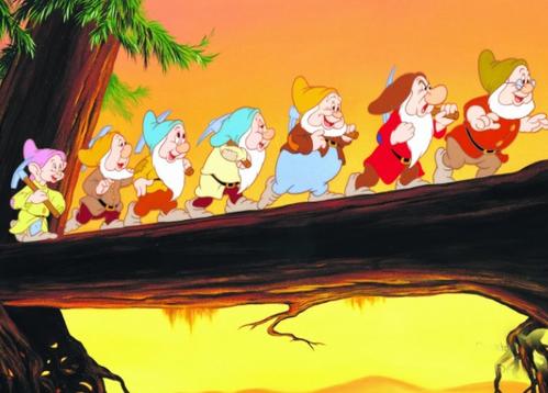 白雪公主和七个小矮人动漫壁纸,活泼可爱迷人