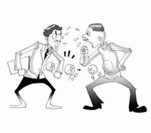 我说错了.学生们理论,说我不讲理.
