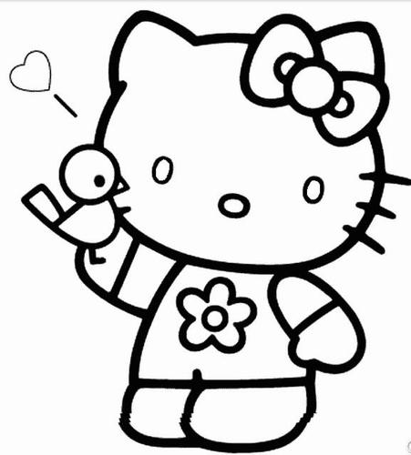 超萌可爱凯蒂猫卡通简笔画图片大全(17)