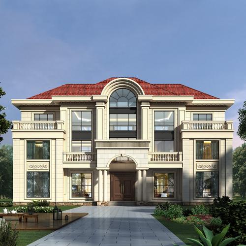 3239别墅设计图纸三层豪华欧式大气五间洋楼房大户型农村自建房屋