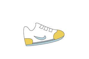 秋季男孩运动鞋简笔画