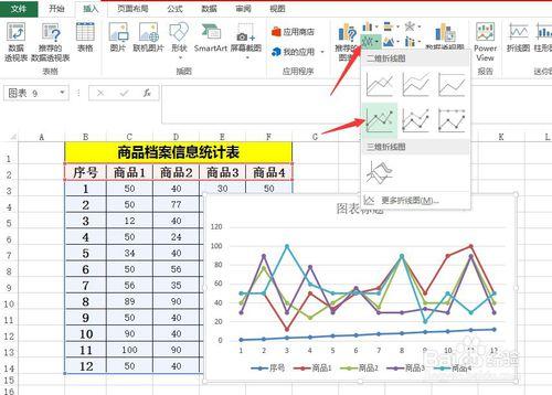 如何在excel表格里制作折线图?