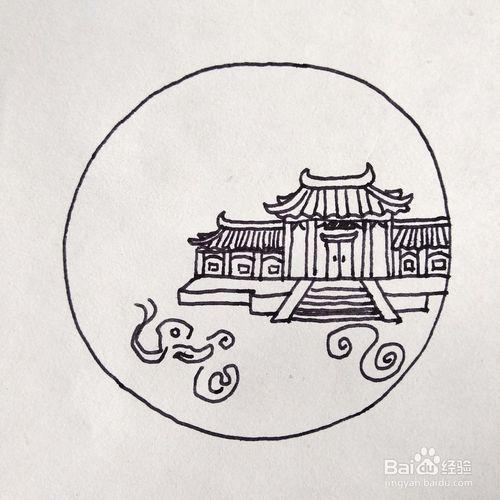 怎么画月亮上的广寒宫建筑卡通简笔画/儿童画