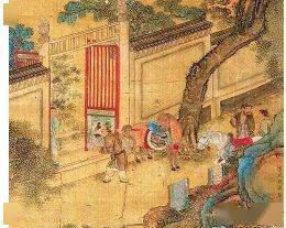 明 仇英《西园雅集图》局部