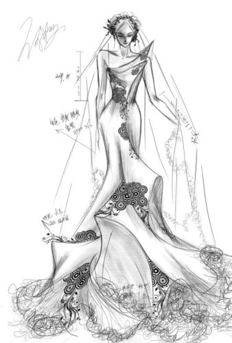 手绘～婚纱