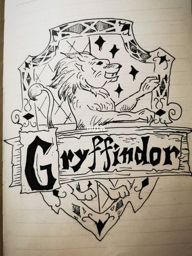 哈利波特四大学院简笔画