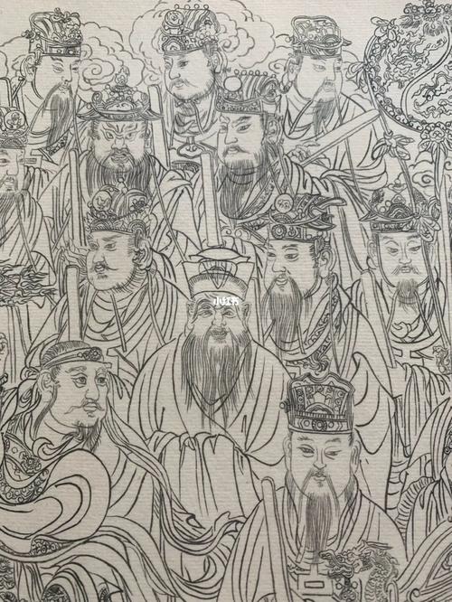 永乐宫壁画白描_壁画_永乐宫壁画_兴趣爱好_绘画