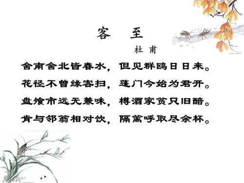 杜甫《客至》ppt课件