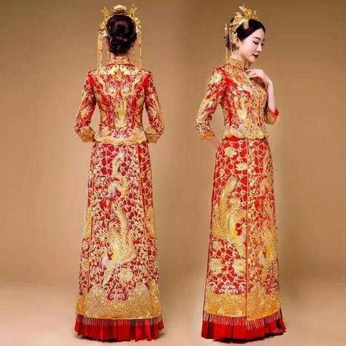 秀禾服美甲图片女明星秀禾服图片4