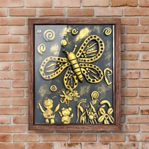 宾县第七小学美术社团第五周 《仿铜粘土浮雕》