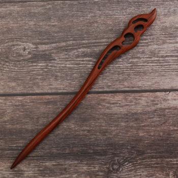 恒境古风手工红檀木发簪中国风简约盘发木制木质簪子女挽月红檀木