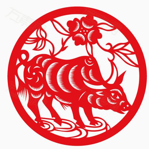 剪纸 十二生肖 牛
