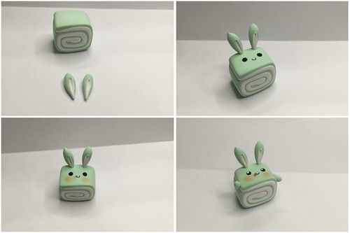 粘土手工艺,diy粘土兔兔花卷 - 手工小制作 - 51费宝网