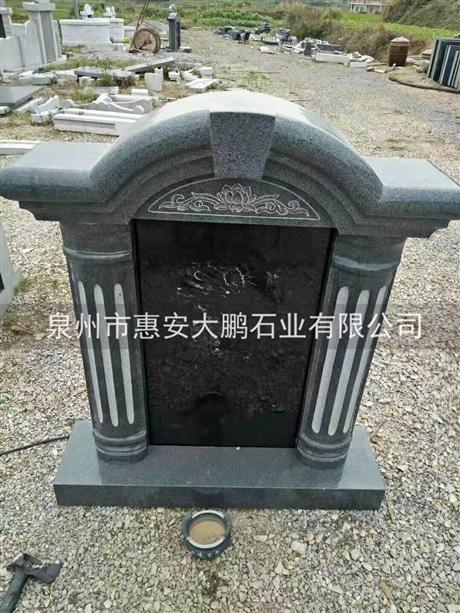 福建墓碑厂中国黑石材墓碑山西黑墓碑生产厂家黑色花岗岩