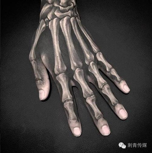惊悚骨骼刺青