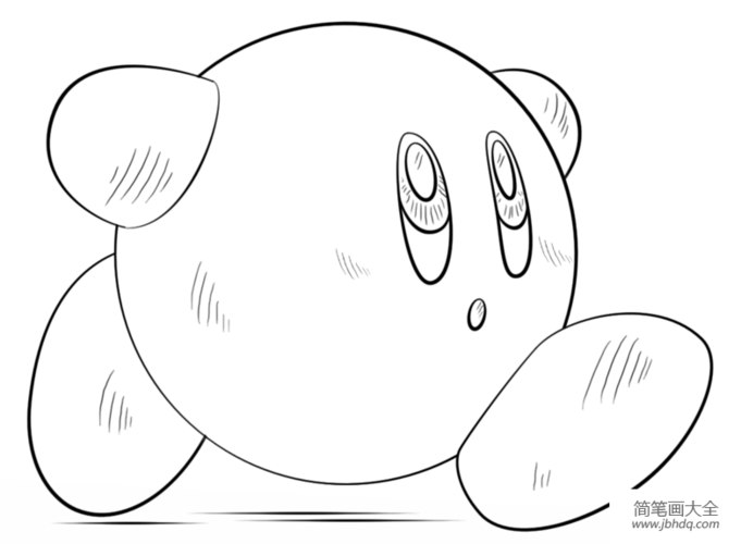 星之卡比简笔画步骤