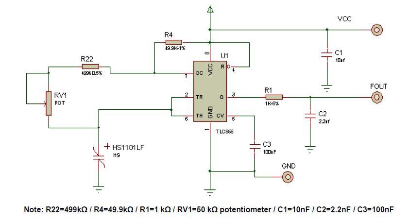 湿度传感器电路图