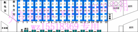 k7802次列车硬卧代硬座08车厢08d号在什么位置啊?