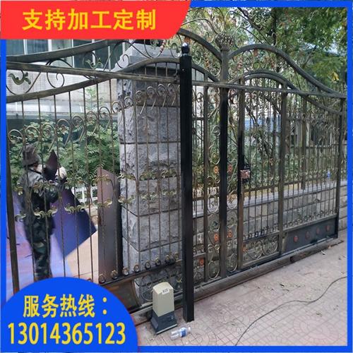 欧式门 石家庄深泽方管铁艺大门 专业定做铁艺大门