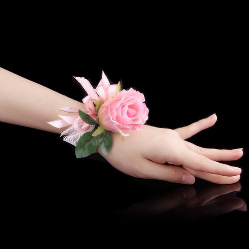 新娘结婚庆伴娘姐妹手腕花手花紫蓝粉白色浪漫多色年会