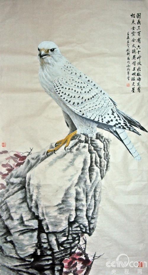 满族图腾海东青简笔画